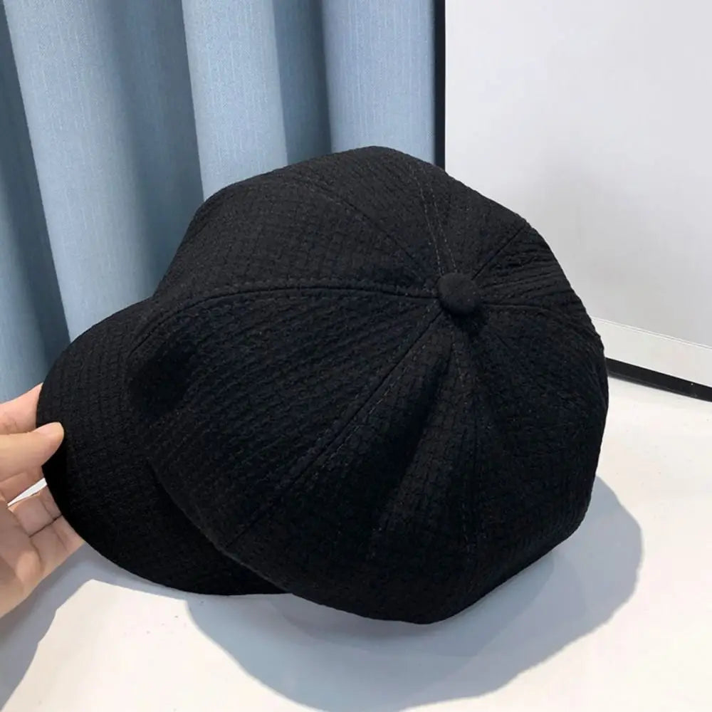 New Octagonal Newsboy Hat Retro Fashion Designer Visors Cap