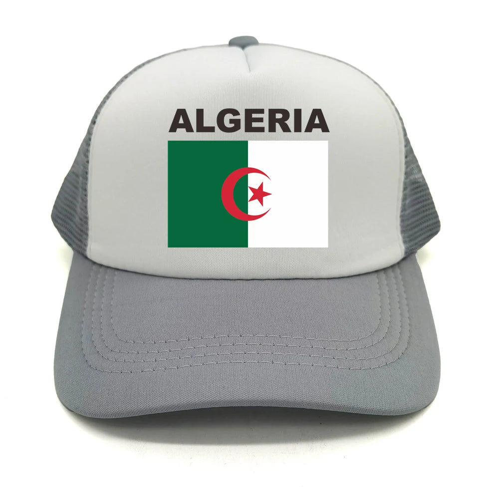 Cool Algeria Trucker Cap Men Algeria Flag Hat Baseball Cap