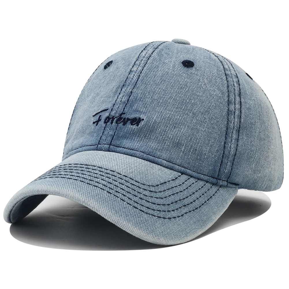 2023 New Designer Forever Embroidery Washed Baseball Cap