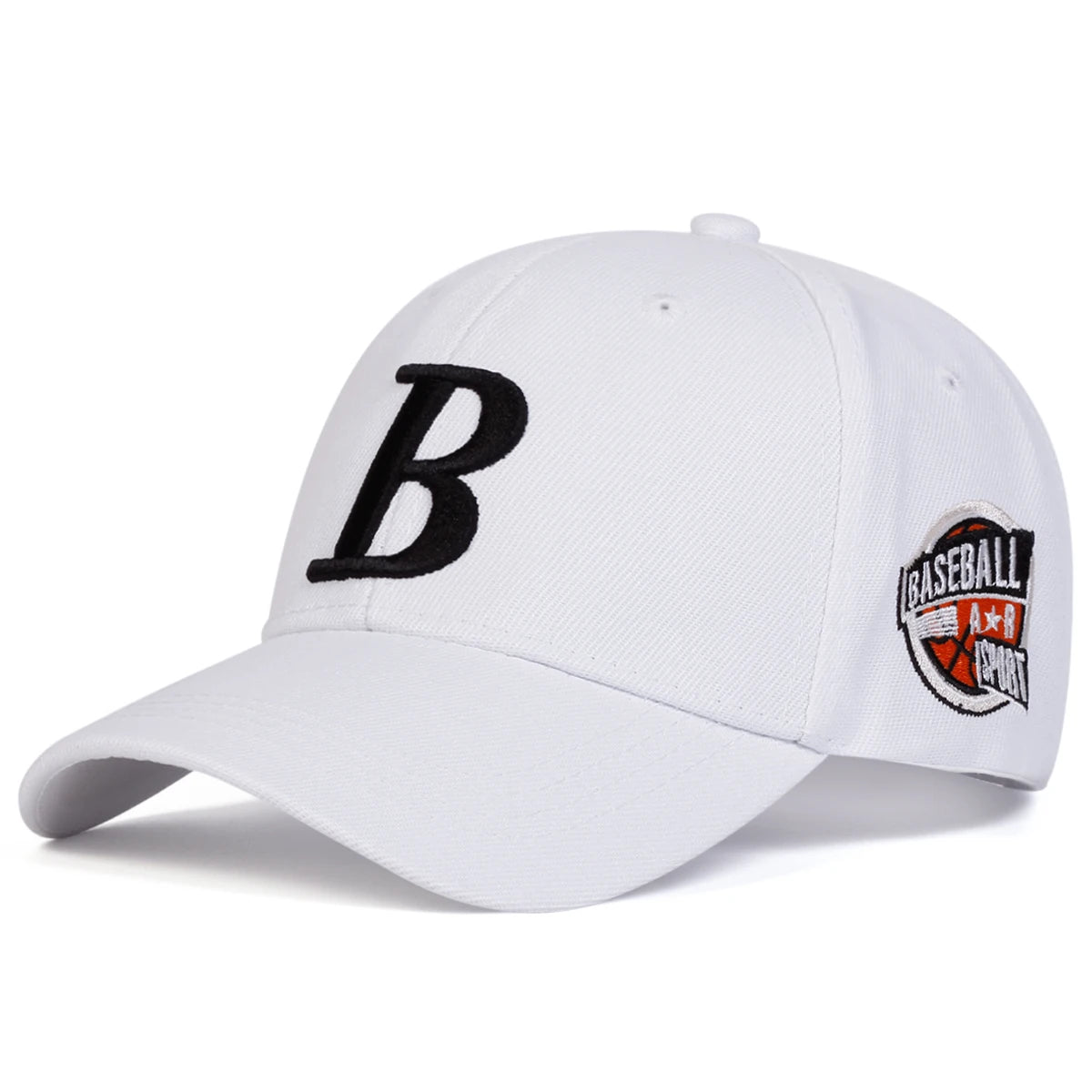 Unisex B Letter Embroidery Side Basketball Baseball Caps Spring Autumn