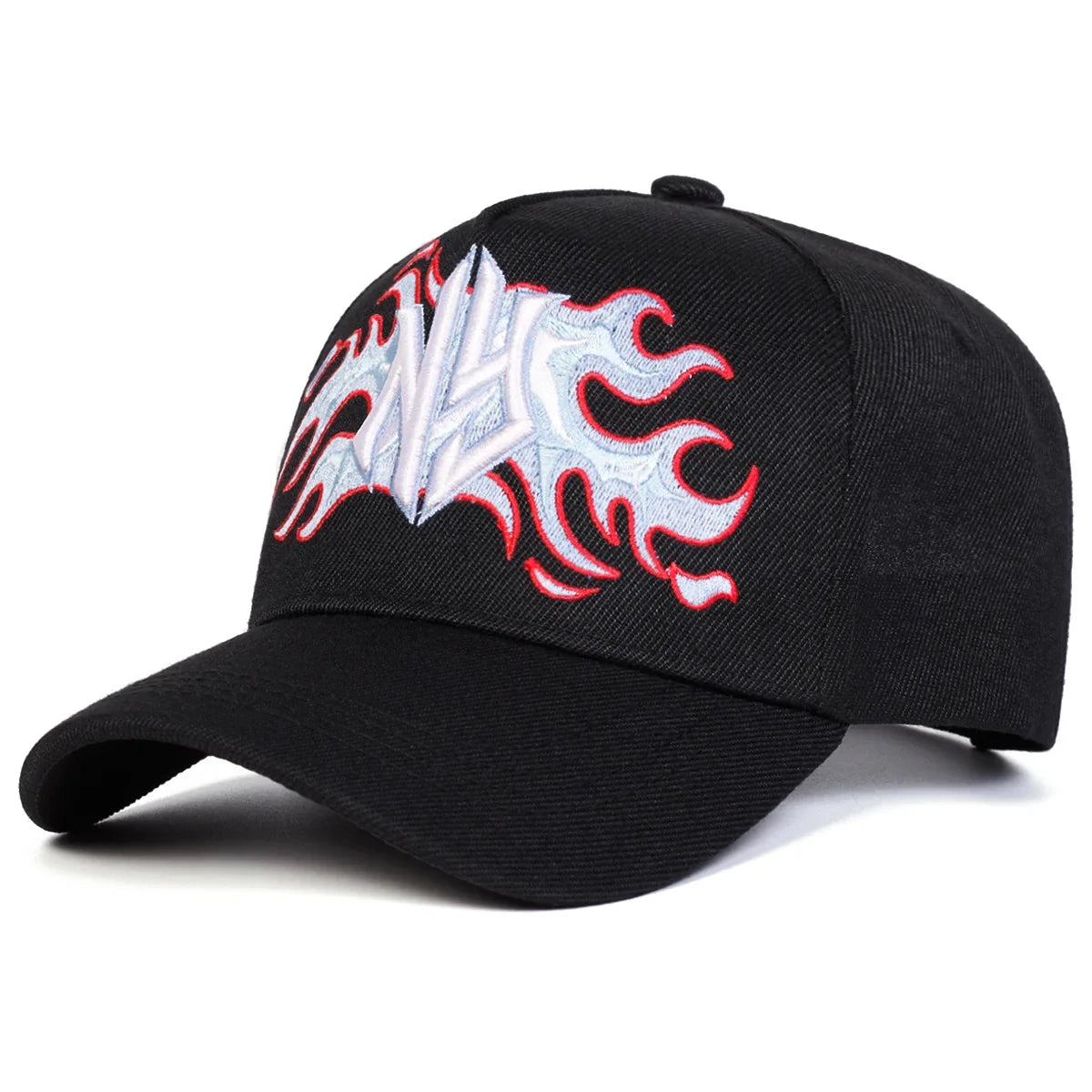 Unisex NY Flame Embroidery Baseball Caps Spring Autumn