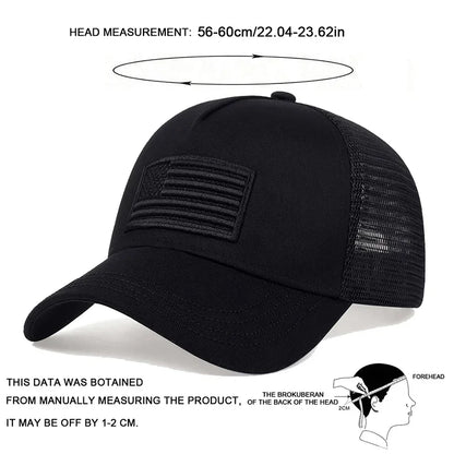 USA Flag Mesh Baseball Cap Summer Breathable Hat