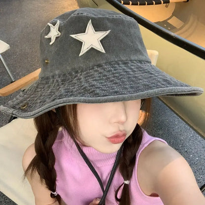 Windproof Vintage Washed Denim Hat