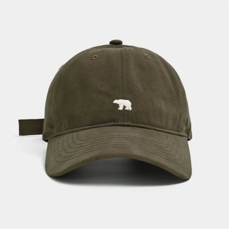 Outdoor Fashionable Unisex Retro Polar Bear Embroidered Baseball Cap
