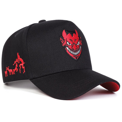 Unisex Devil Embroidery Baseball Caps Spring Autumn