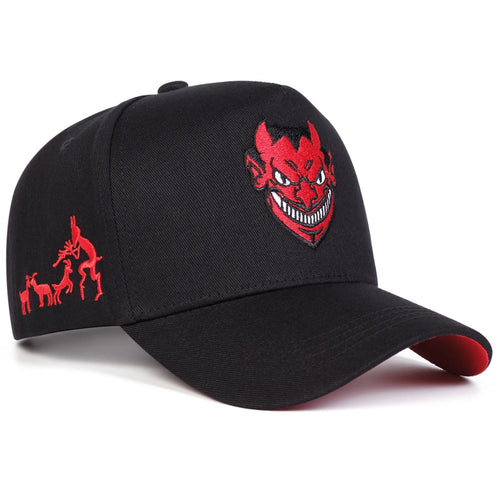 Unisex Devil Embroidery Baseball Caps Spring Autumn