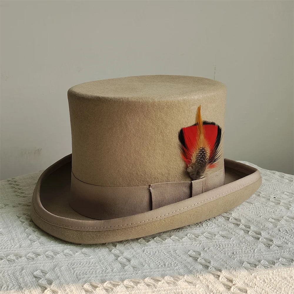 Purple 100% Wool Hat For Men And Women Fedora