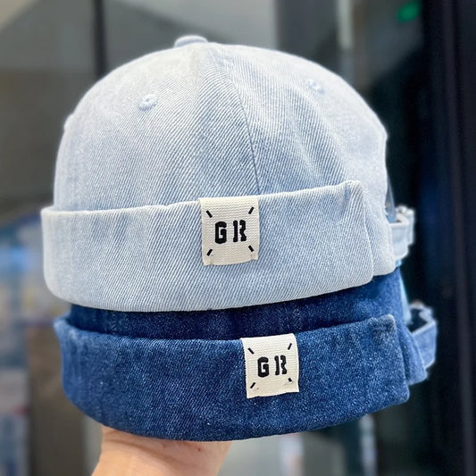 Japanese Washed Denim Melon Skin Hat