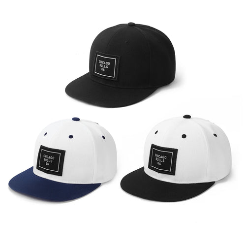 Color-Block Flat Brim Street Photography Hip-Hop Hat