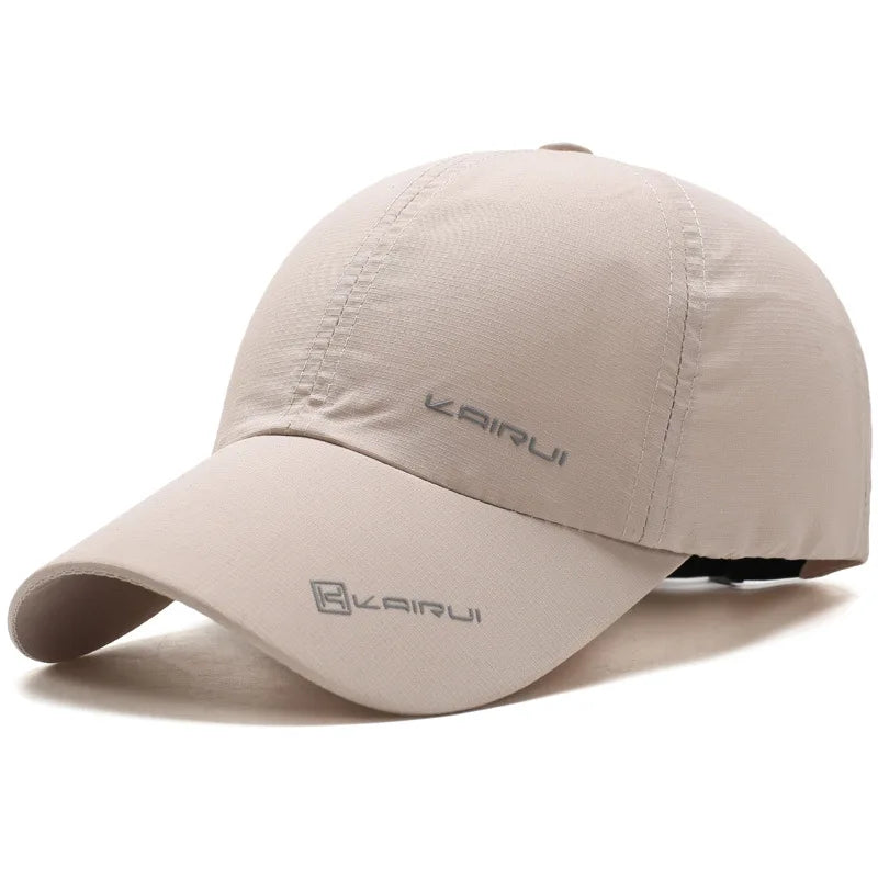 Solid Sports Baseball Cap, Sun Protection Quick Drying