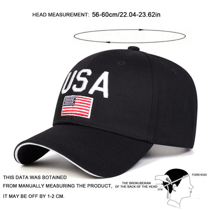 Unisex USA Letter Embroidery Baseball Caps Spring Autumn Outdoor Sports Cap