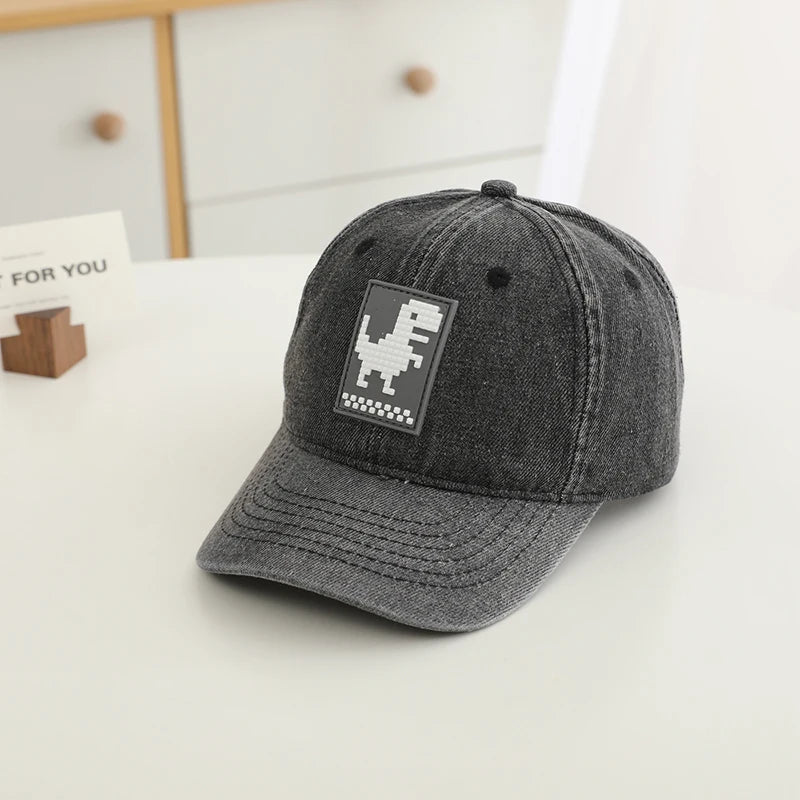 Summer School Baby Boys Baseball Cartoon Dinosaurs Children Outdoor Kids Caps For 2-8 Years Adjustable Sports Hats
