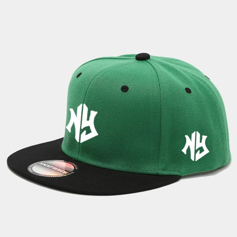 1PC Unisex Snapback Cap, Flat - Brim and Color - Blocked Hip - Hop Cap, Suitable for Both Men and Women