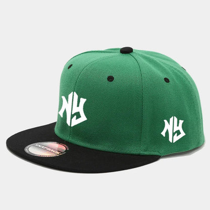 1PC Unisex Snapback Baseball Cap, Flat - Brim and Color - Blocked Hip - Hop Cap, Suitable for Both Men and Women