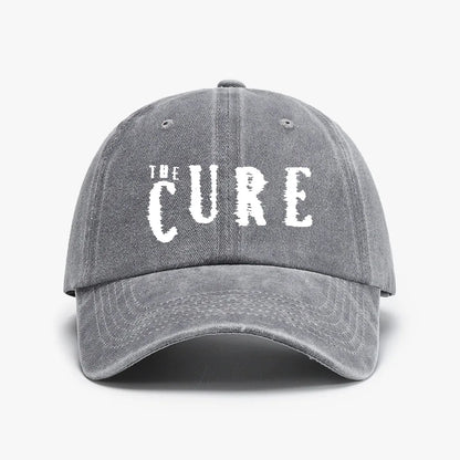 The Cure Cap Washed Distressed Denim Caps