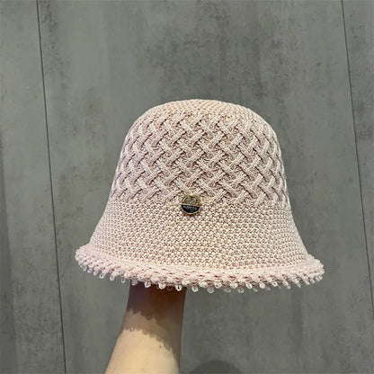 Japanese Minimalist Fisherman Hat Women's New Hollow Basin Hat