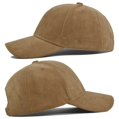 Fashion False Suede Baseball Caps For Men Women Autumn Winter