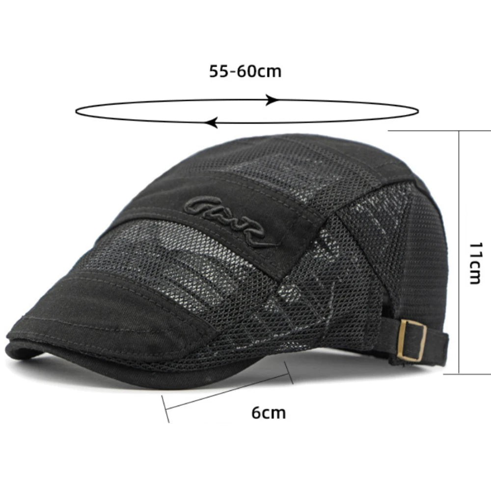 Men Women Spring Summer Mesh Cap Retro Artist Painter Beret Hat