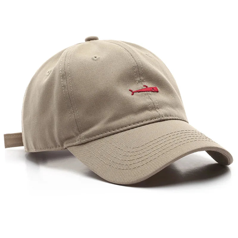 Simple Baseball Cap Men Sebound Hat Whale Embroidery Casual Hat