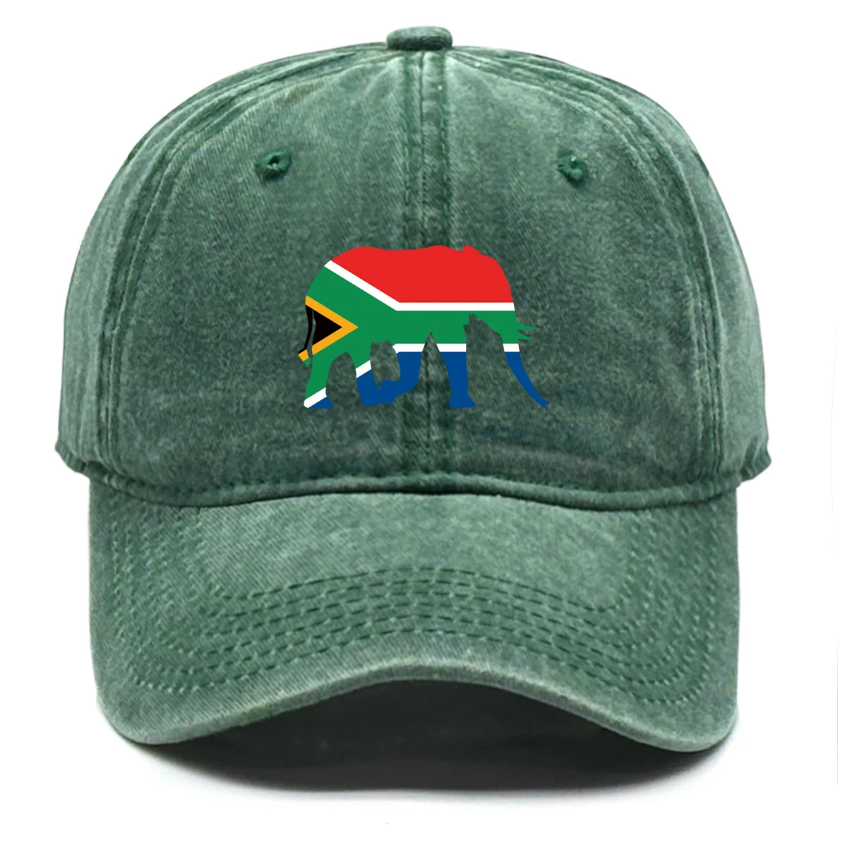 South Africa Elephant Flag Baseball Cap Adjustable