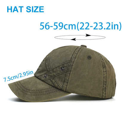 Four Seasons Washed Cotton Baseball Cap Men Women