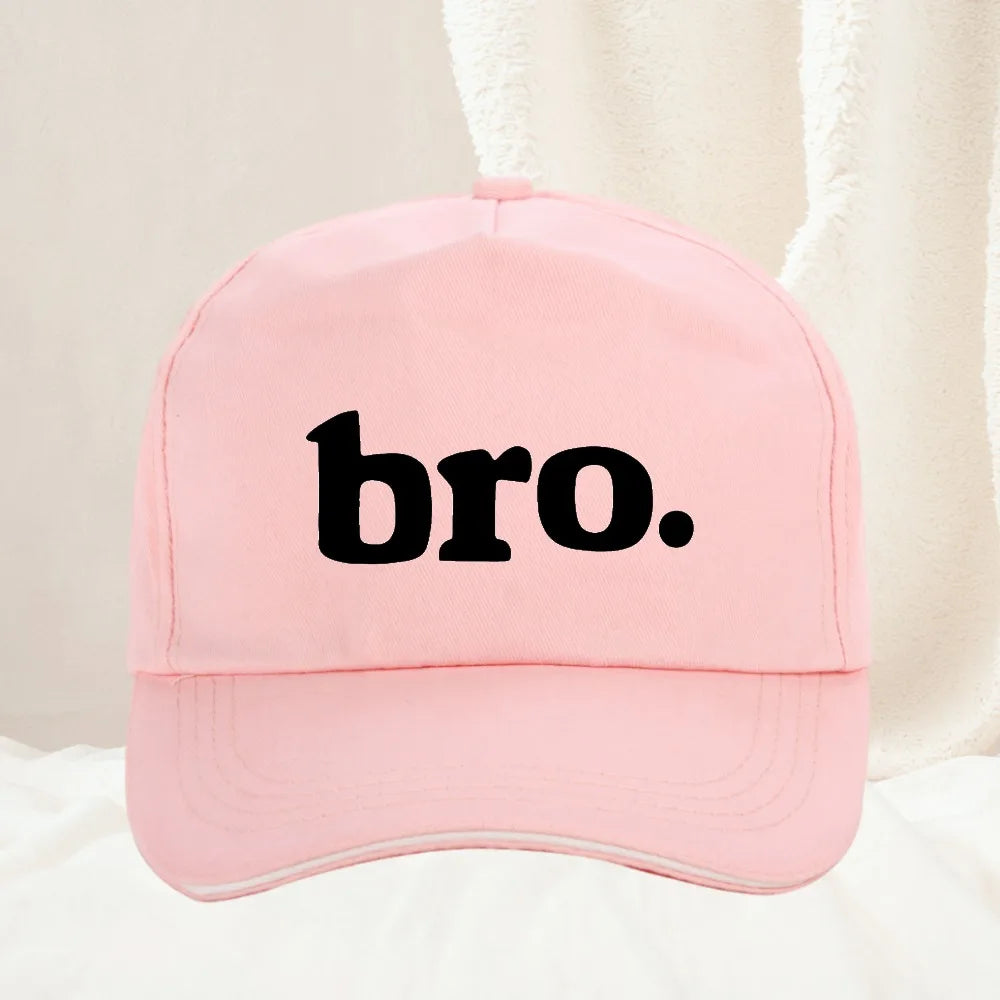 "Bro"Letter Print Baseball Cap Spring Autumn Outdoor