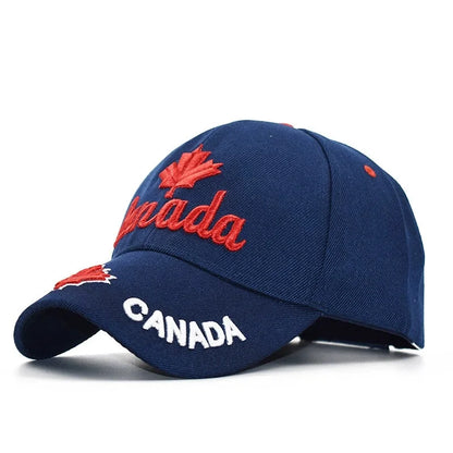 Colors Contrast Canada Embroidered Baseball Cap For Men Women