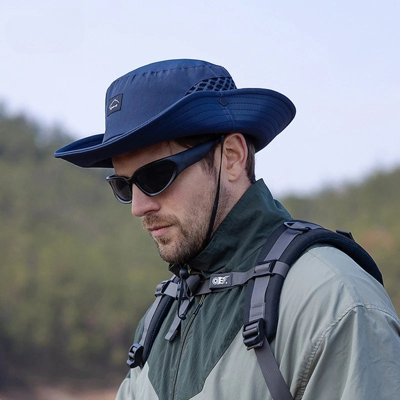 Summer Men's Breathable FIsherman Hat Outdoor Fishing Travel Cap Male Climbing Bucket Hats For Men