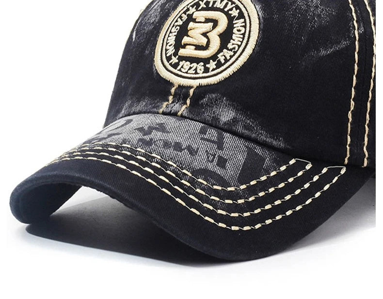 Retro Hat Baseball Cap Embroidery Letter Baseball Cap Fashion Couple Shade Sunscreen Versatile