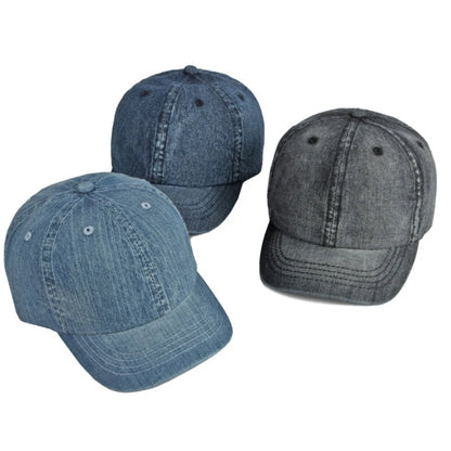 Men Women 6 Panels Denim Baseball Cap