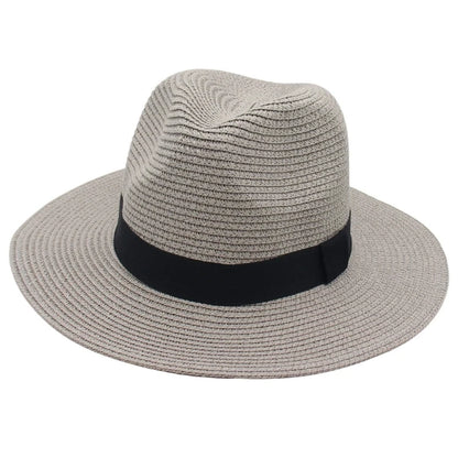 Spring And Summer Hot Selling Panama Straw Hat Square Black Ribbon Korean Style Hat