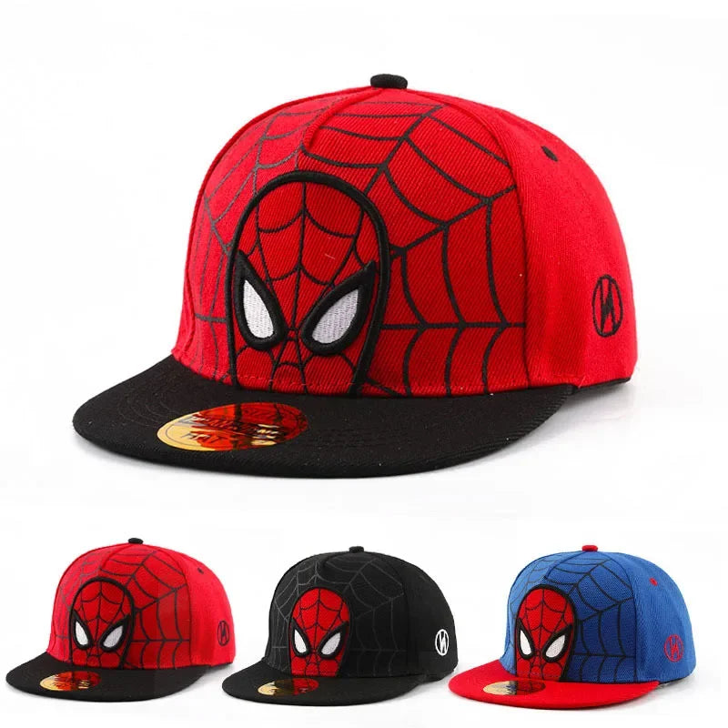 2026 Hot Anime Cartoon Spiderman Hats For Kids