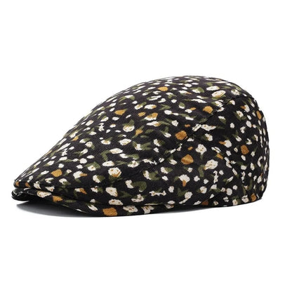 Fashion Retro Floral Beret Hat Fishing Casual Adjustable Artist Painter Hat