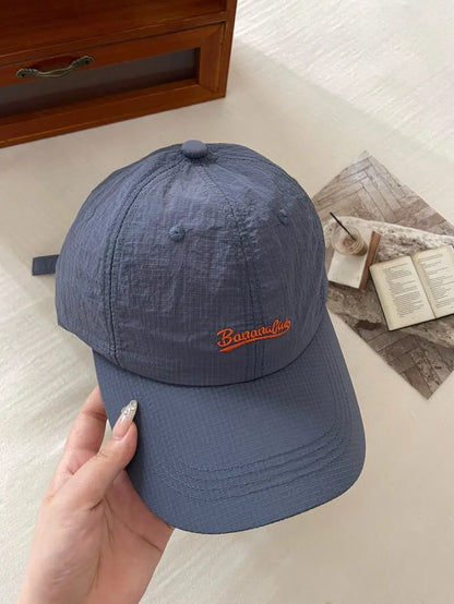 Breathable Quick-Drying Cap Retro Contrasting Color Letter Embroidery Outdoor