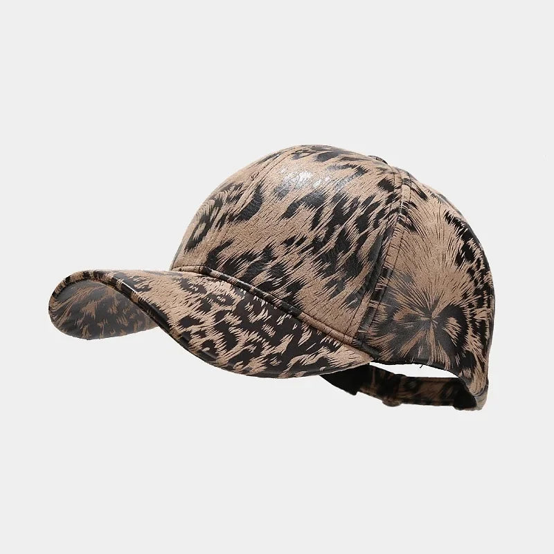 Four Seasons Polyester Leopard Print Casquette Baseball Cap