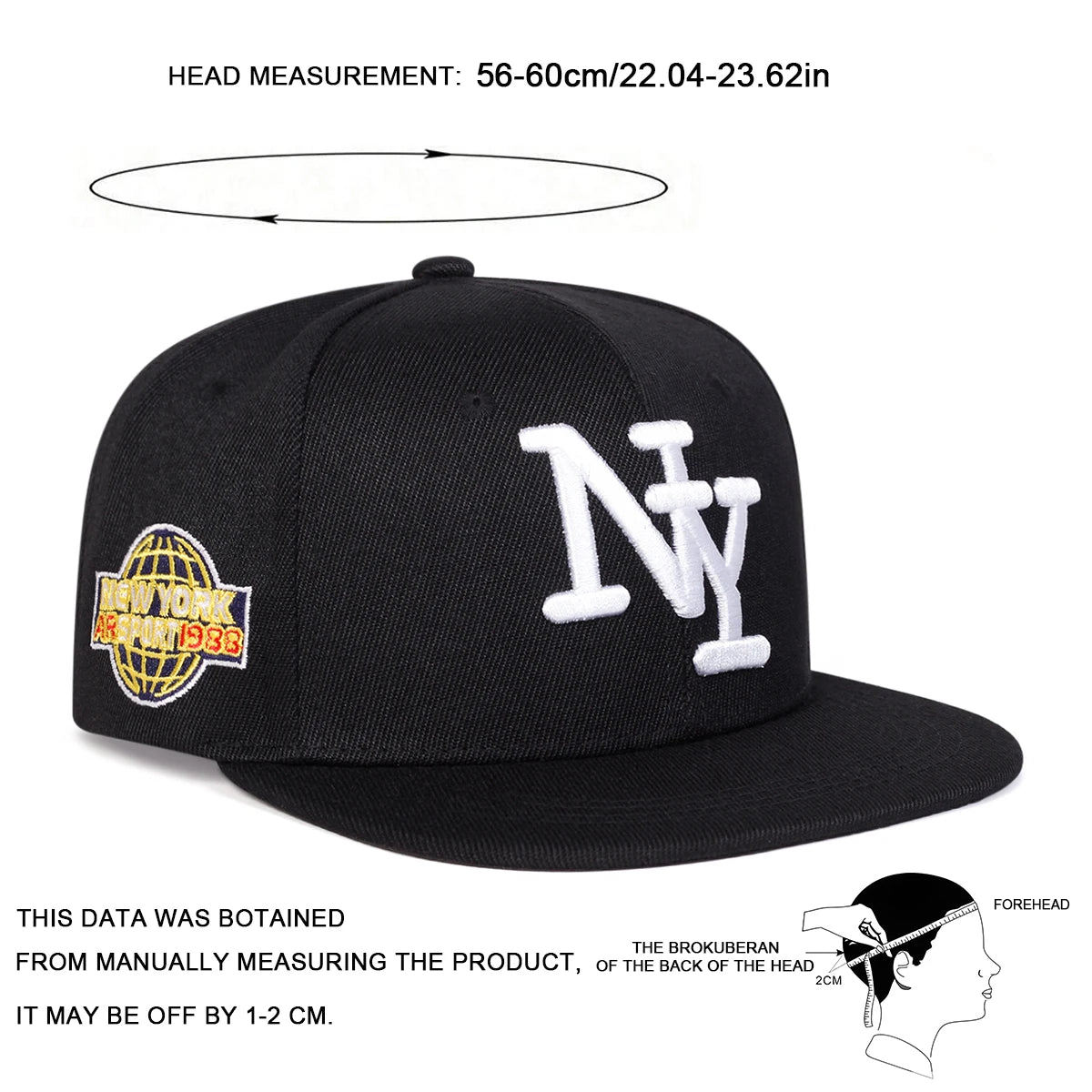 Unisex NY Letter Embroidery Hip-hop Hats Spring and Autumn