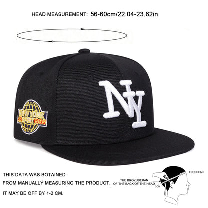 Unisex NY Letter Embroidery Hip-hop Hats Spring and Autumn