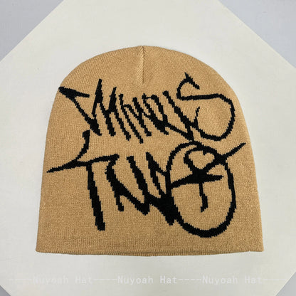 New Men Women American Street Jacquard Letters Knitted Hats