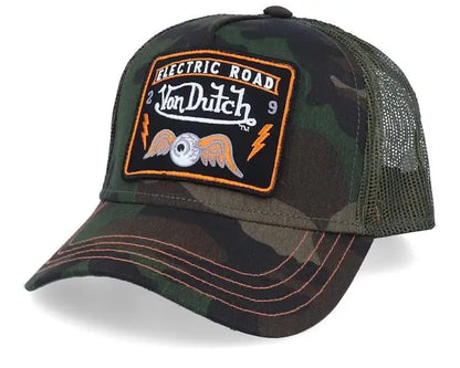 Casual Fashion VON Baseball Cap Breathable Shade Alphabet Embroidery Sunblock Mesh Embroidered DUTCH Trucker Hat