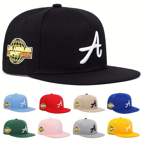 Unisex Gothic Letter Embroidery Hip-hop Hats Outdoor Casual Snapback Caps