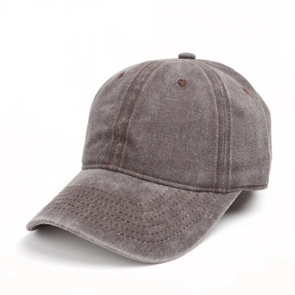 Vintage Wash Cotton Baseball Cap Unisex Plain Soft Crown Sun Visor Dad Hat