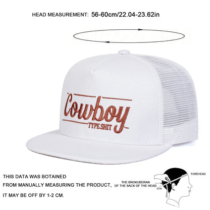 Letter Embroidery Hip-Hop Net Hats Spring Summer