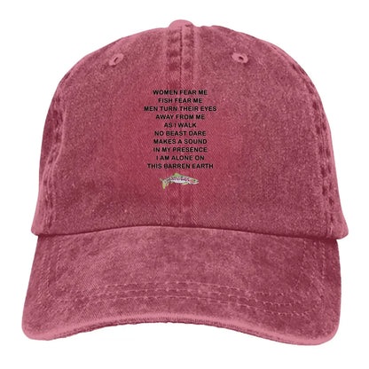 Women Want Me Fish Fear Me Meme Casquette Peaked Cap