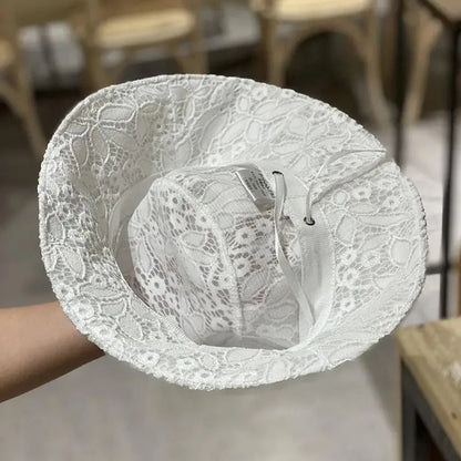 Ladies Summer Hollow Breathable Bucket Hat Mesh Basin Hats