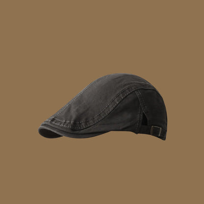 Forward Hat Solid Color Retro British Style Newspaper Hat