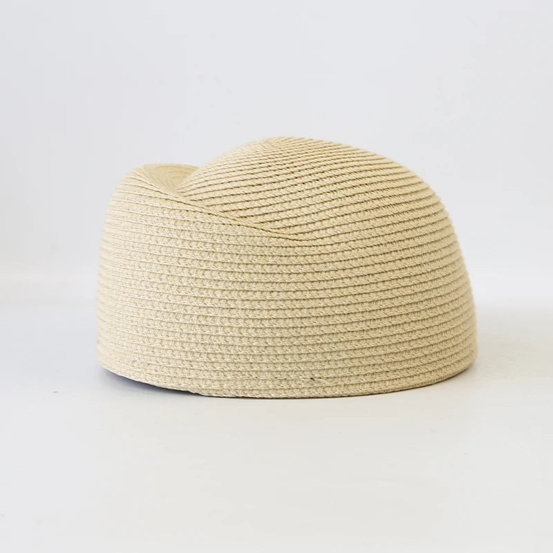 Straw Pillbox Hat Summer Beret Sun Hats