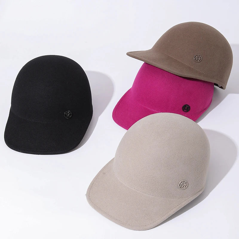 Trendy Classic Autumn And Winter Wool Baseball Caps