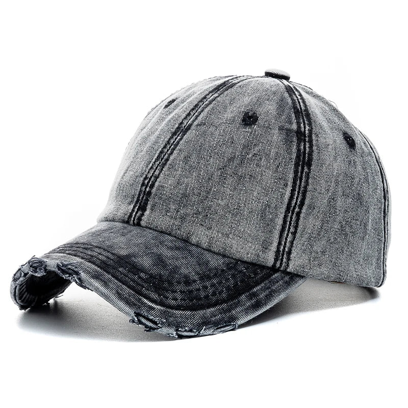 New Unisex Washed Cotton Cap High Quality Denim Plain Baseball Cap