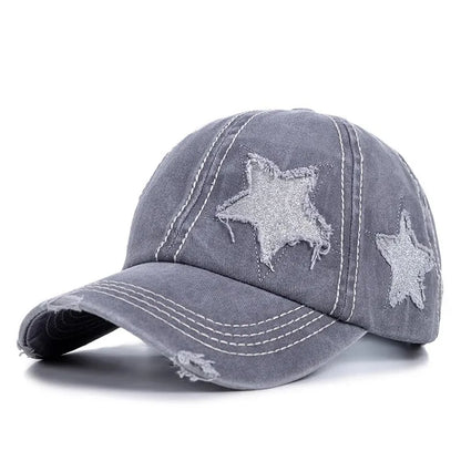 Retro Hole Baseball Cap For Women