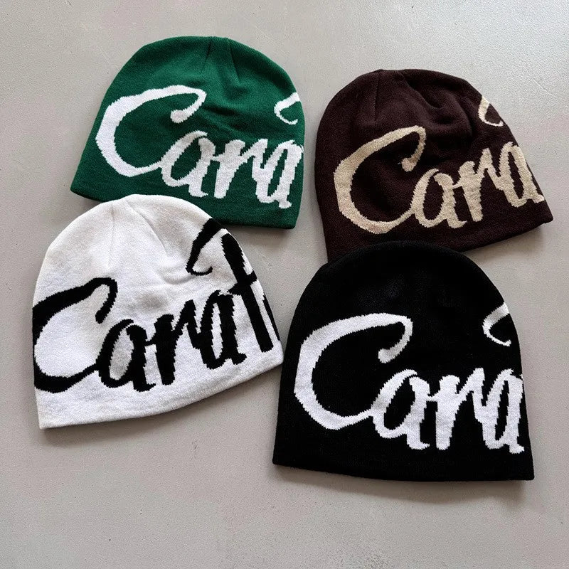 White Carat 2025 Winter Warm Caps Y2K Beanies Hats
